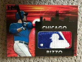 Anthony Rizzo 2014 Hits Memorabilia Fully Loaded Mlb Logo Prime Patch 1/1 Cubs