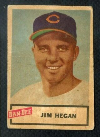 1954 Dan Dee Jim Hegan Indians Gd - Vg 282325 (kycards)