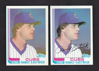 1982 Topps Pure True Blackless 117 Rawly Eastwick Cubs Ultra Scarce C Sheet