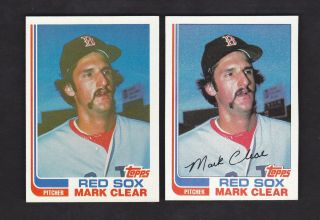 1982 Topps Pure True Blackless 421 Mark Clear Red Sox Ultra Scarce C Sheet