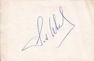 Hockey Hofer Sid Abel Autograph Signed Vintage 1970s Slip Nhl Hof