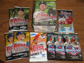 2017 Topps Series 2 Factory Blaster Box Bowman Series 1 Opening Day Packs