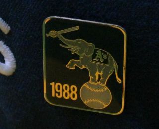 Vintage Era 1989 Oakland Athletics A ' s World Series Champions Snapback w Pin 3