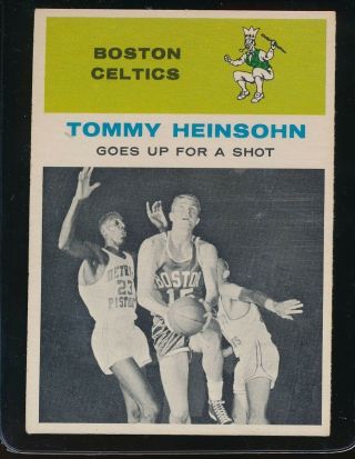 1961 Fleer Tommy Heinsohn Goes Up For A Shot Ex/mt Celtics 54 61016hm