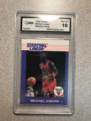 1988 Kenner Michael Jordan Starting Lineup Gem Mt 10 (grading Misprint " 98 ")