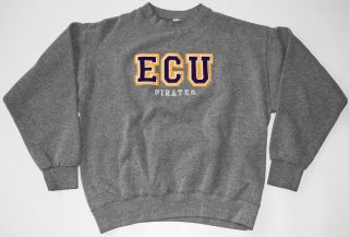 Vintage East Carolina University Ecu Crewneck Us Made 50/50 Sweater Size Large