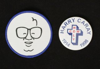 Harry Caray Chicago Cubs Items Vintage Pin 2.  5 Inch Embroidered Cloth Patch