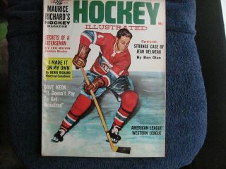 Jan.  1963 Hockey Illustrated Jean Beliveau Montreal Canadiens