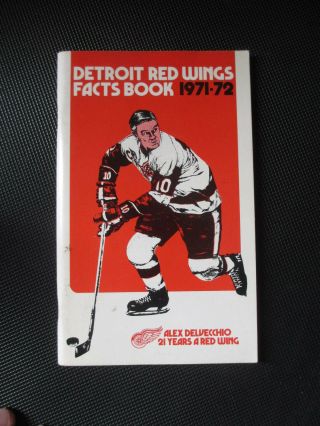 1971 - 72 Detroit Red Wings Nhl Hockey Facts Book Media Guide Yearbook
