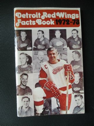 1972 - 73 Detroit Red Wings Nhl Hockey Facts Book Media Guide Yearbook