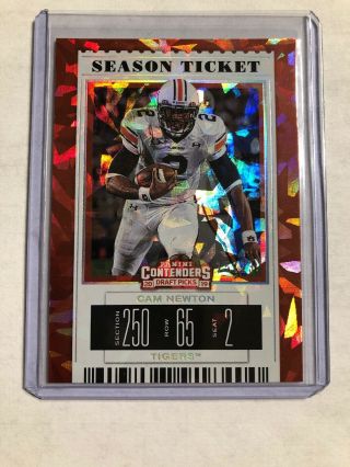 2019 Contenders Cam Newton Cracked Ice Ed 15 Of 23 Auburn Panthers