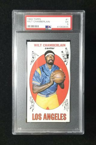1969 - 70 Topps 1 Wilt Chamberlain Psa 5 Ex