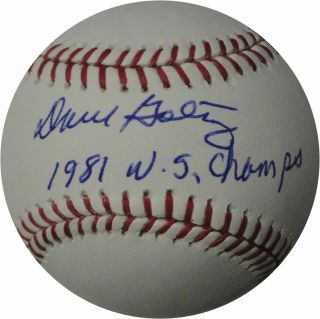 Dave Goltz Hand Signed Autographed Major League Baseball Dodgers 81 Ws Champ