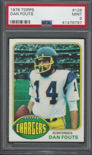 Psa 9 - 1976 Topps 128 Dan Fouts San Diego Chargers Hof