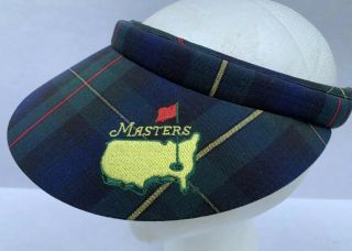 Masters Golf Tournament Official Sun Visor Hat,  Tartan Plaid,  Augusta,  Ga