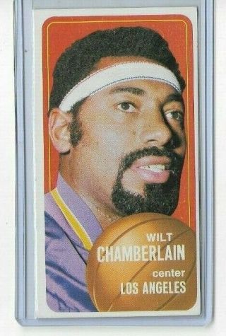 Wilt Chamberlain 1970 - 71 Topps Basketball Card 50 Lakers (vg - Ex)