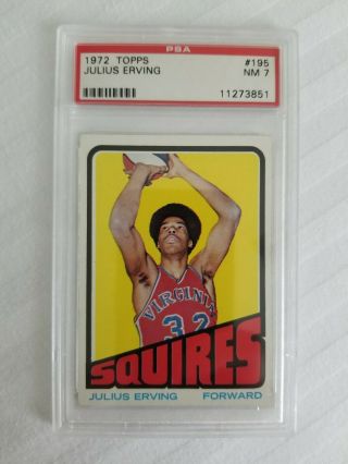 1972 Topps Julius Erving Rc Psa 7 Squires Sixers For 2 Days Only