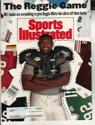 Reggie White Autographed Sports Illustrated Cover Legendary Eagles Packers D.  04