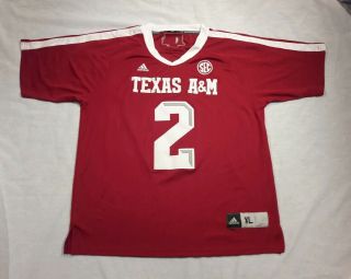 Adidas Texas A&m Aggies Johnny Manziel Football Jersey Red Xl College Sec Bowl
