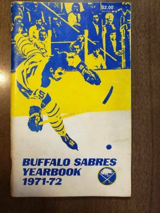 Buffalo Sabres 1971 - 72 Official Media Guide Nhl Hockey