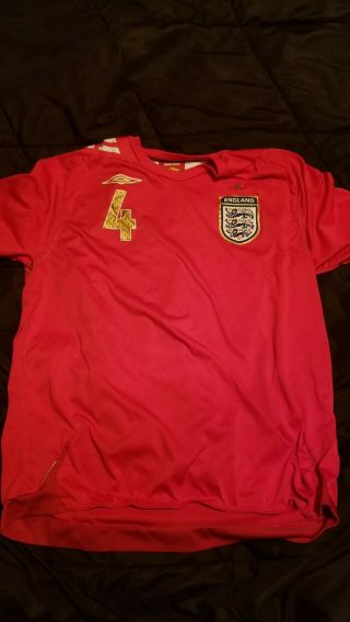 England 4 Gerrard 100 Soccer Football Jersey Shirt Xl 2006 Away