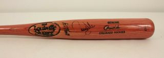 Larry Walker Game Issued Signed Louisville Slugger Colorado Rockies Baseball Bat 3