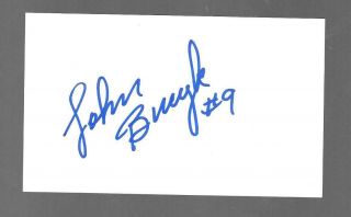 Johnny Bucky,  Boston Bruins,  Hhof Signed Index Card