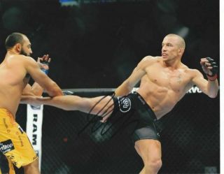 Gsp Georges St Pierre Signed Autographed Mma Ufc 8x10 Photo Exact Proof