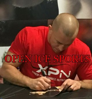 GSP GEORGES ST PIERRE SIGNED AUTOGRAPHED MMA UFC 8X10 PHOTO EXACT PROOF 2