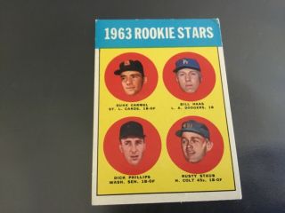 1963 Topps Baseball No.  544 Rusty Staub Rookie