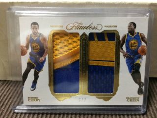 Stephen Curry & Draymond Green 2016/17 Flawless Dual 2 Color Patch 06/07