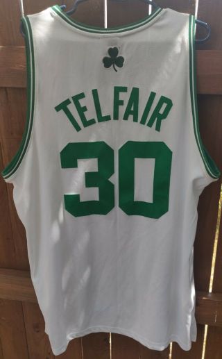 Sebastian Telfair Boston Celtics Adidas Nba Stitch Sewn White Jersey