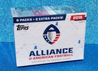 2019 Topps Alliance Of American Football Blaster Box Aaf