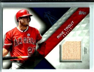 2018 Topps Series 1 Game Bat Relic Material Mike Trout Los Angeles Angels