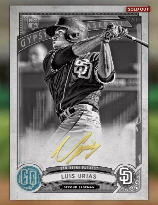 Topps Bunt Luis Urias Gypsy Queen Black And White Signature /5 Cc •digital Card•