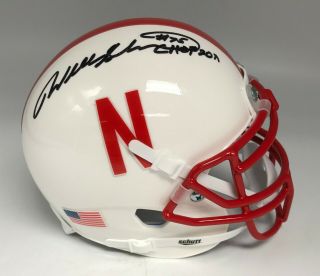 Will Shields " Chof 2011 " Signed Nebraska Cornhuskers Mini Helmet Auto Jsa