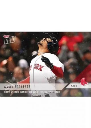 2018 Topps Now Mlb 144 Boston Red Sox Xander Bogaerts Rare Only 336 Made