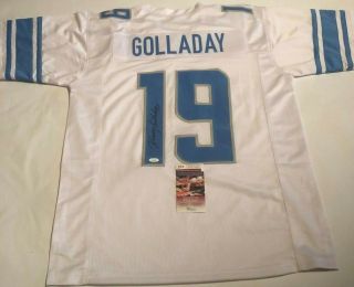 Kenny Golladay Autographed Detroit Lions Custom White Jersey Jsa Witnessed