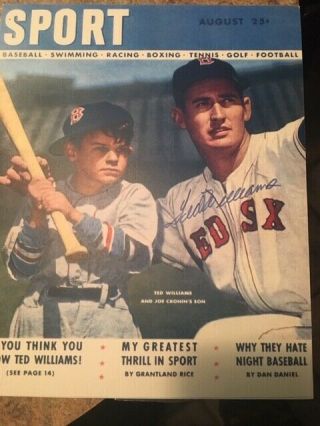 Ted Williams Autographed 8 X 10