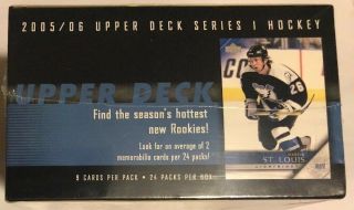 2005/06 Upper Deck Series 1 Hockey Retail box CROSBY RC 5