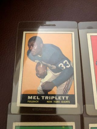 1961 Topps Football 5,  13,  17,  80,  81,  86 EXMINT Book $15 5