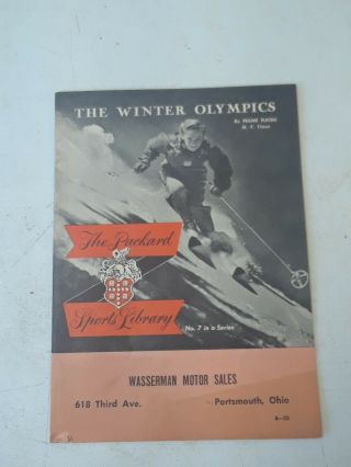 1952 Packard Sports Library The Winter Olympics Wasserman Motor Portsmouth Oh