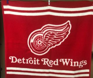 Vintage Biederlack - Detroit Red Wings Hockey Stadium Blanket Hockey Nhl 58x50