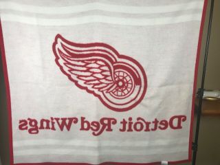 Vintage BIEDERLACK - Detroit Red Wings Hockey Stadium Blanket Hockey NHL 58x50 3