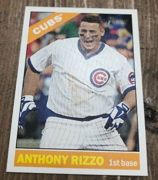 2015 Topps Heritage Action Variation Anthony Rizzo Rare Never Seen On Ebay 110