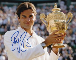Roger Federer Signed Autographed 8x10 Photo Grand Slam
