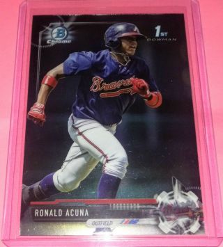 Ronald Acuna 2017 Bowman Chrome Prospect 1st Bowman Rc Bcp217 Braves