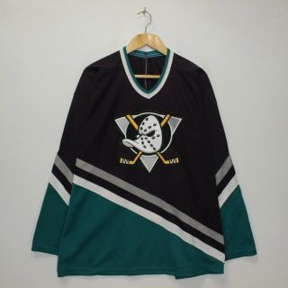 Vintage Anaheim Mighty Ducks Ccm Maska Nhl Hockey Jersey Size Xl