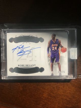 Kobe Bryant 2017 - 18 Panini Flawless Honored Numbers Autograph Ssp /25 Mvp