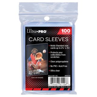 200 Ultra Pro Soft Card Sleeves No Pvc Penny Plastic Sports Trading Baseball